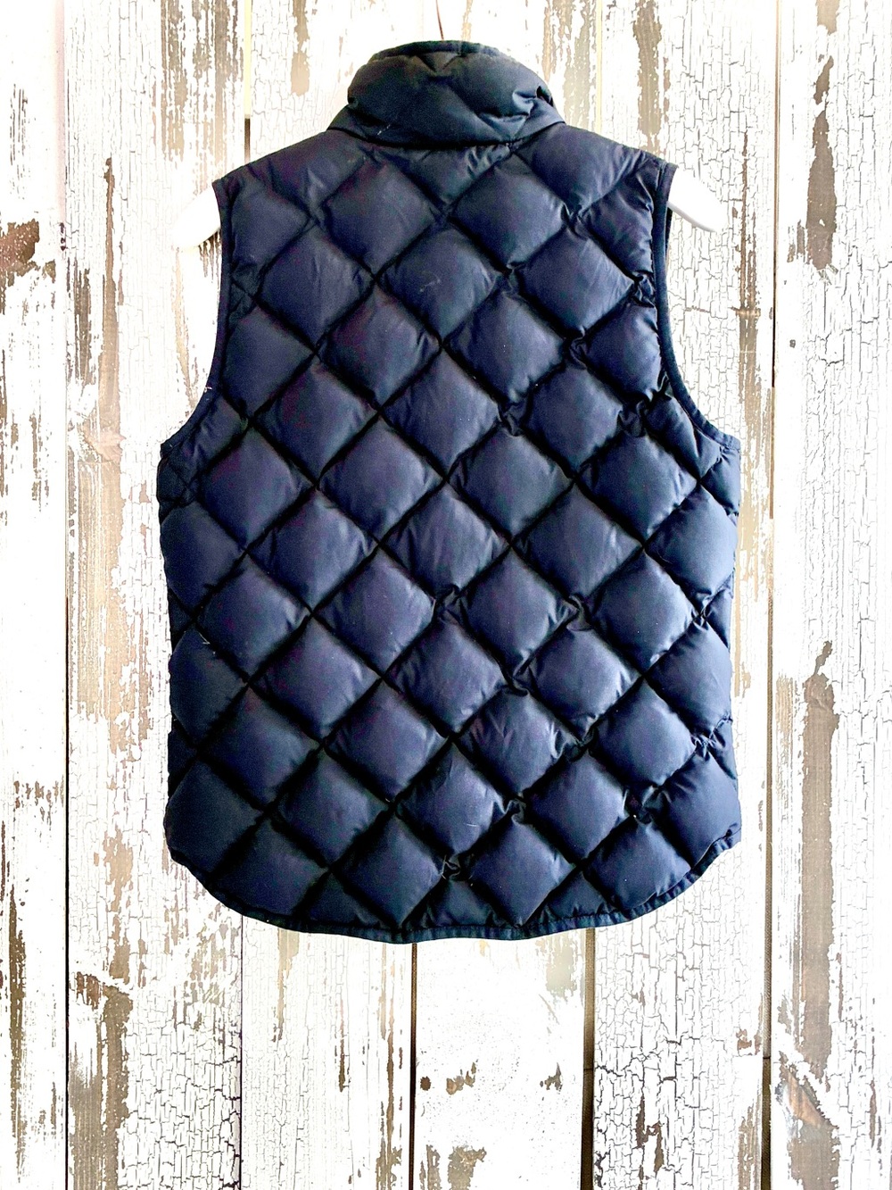J. Crew Navy ‘Excursion’ Quilted Down Puffer Vest With Gold Hardware. Size S - Picture 6 of 6